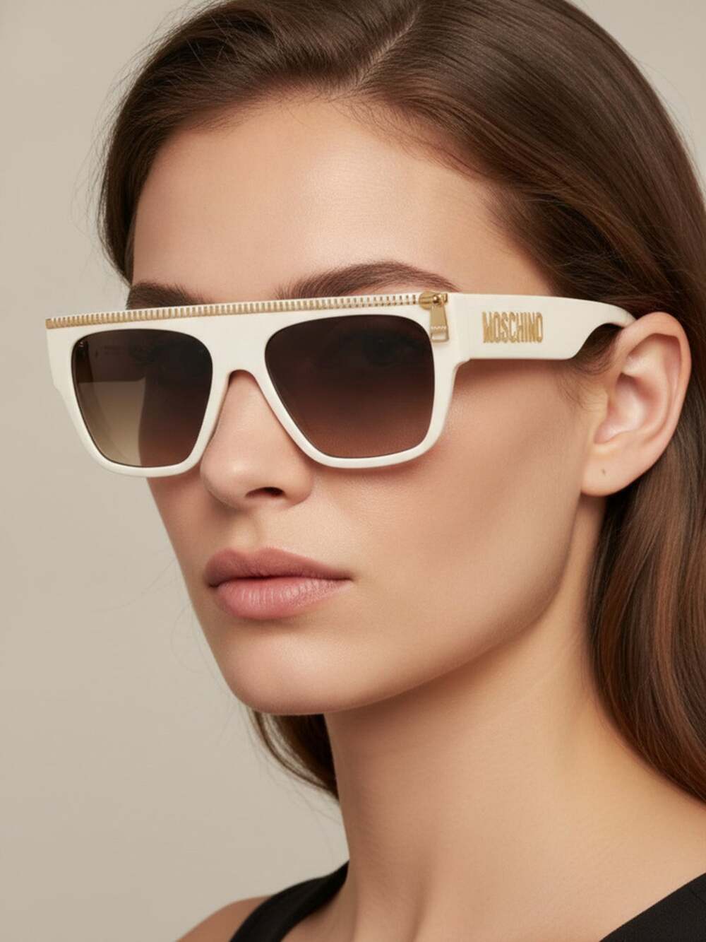 Moschino MOS165/S 0SZJHA Ivory Sunglasses New Authentic